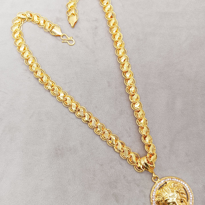 Luxurious Men's Gold Plated Pendant With Chain Vol 3