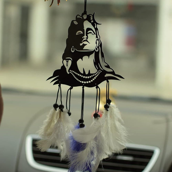 Hanging Car Accessories Dream Catcher with Lord Adiyogi Shiva Emblem