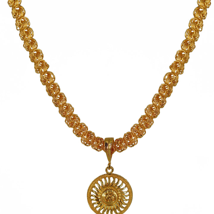 Luxurious Men's Gold Plated Pendant With Chain Vol 2