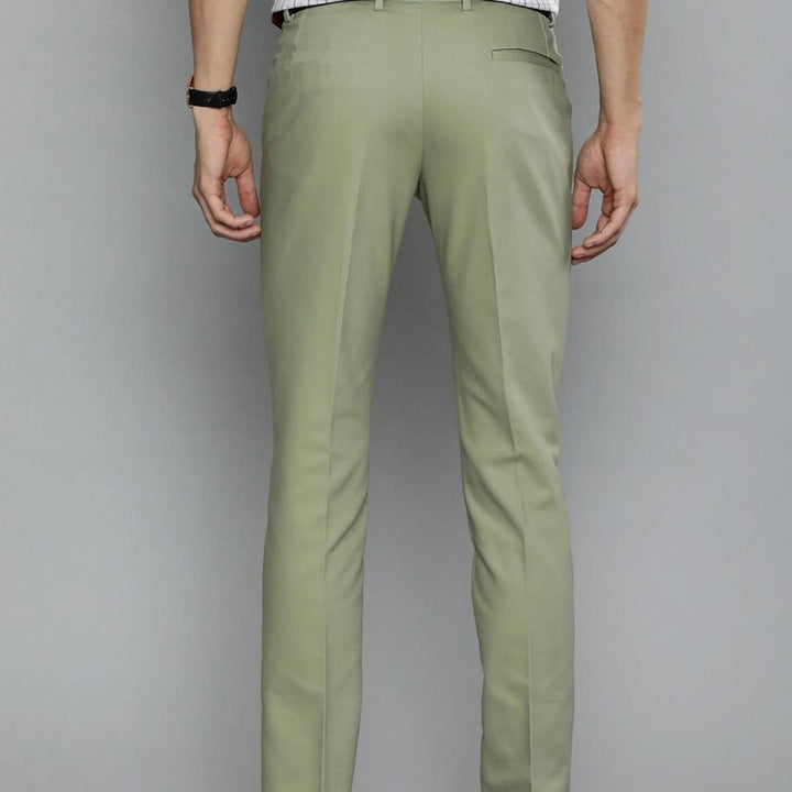 Stretchable Lycra Solid Slim Fit Mens Formal Trouser