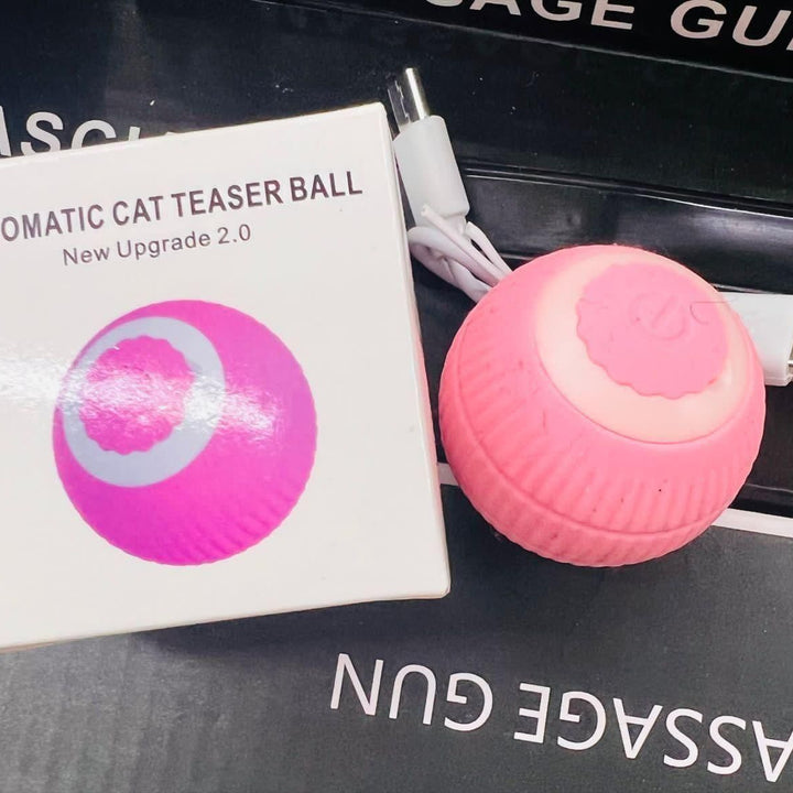 Rotating Cat Toy Ball, Interactive Cat Toys Rechargeable Rotating Ball with LED
