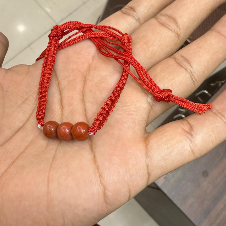 Hand-Woven Cinnabar Small Beads Bracelet