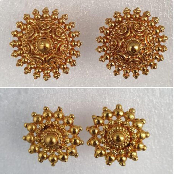 Trendy Gold Plated Earrings (Combo)