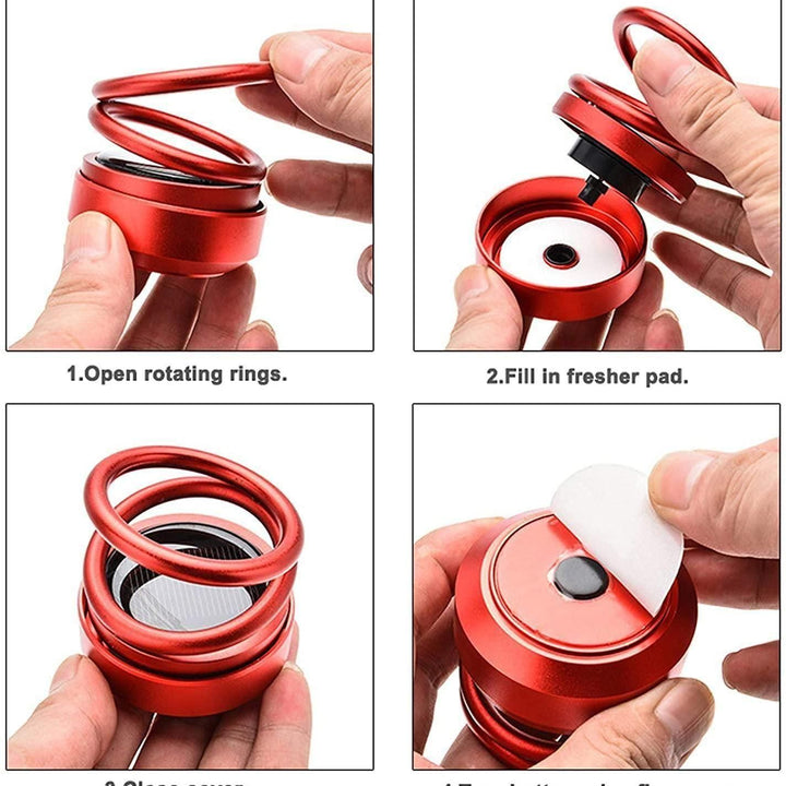 Solar Energy Rotating Ring with Long Lasting French Organic Fragrance