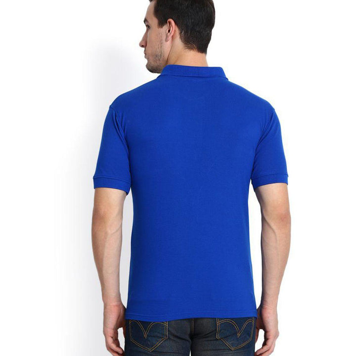 Cotton Blend Solid Half Sleeves Polo T-Shirt