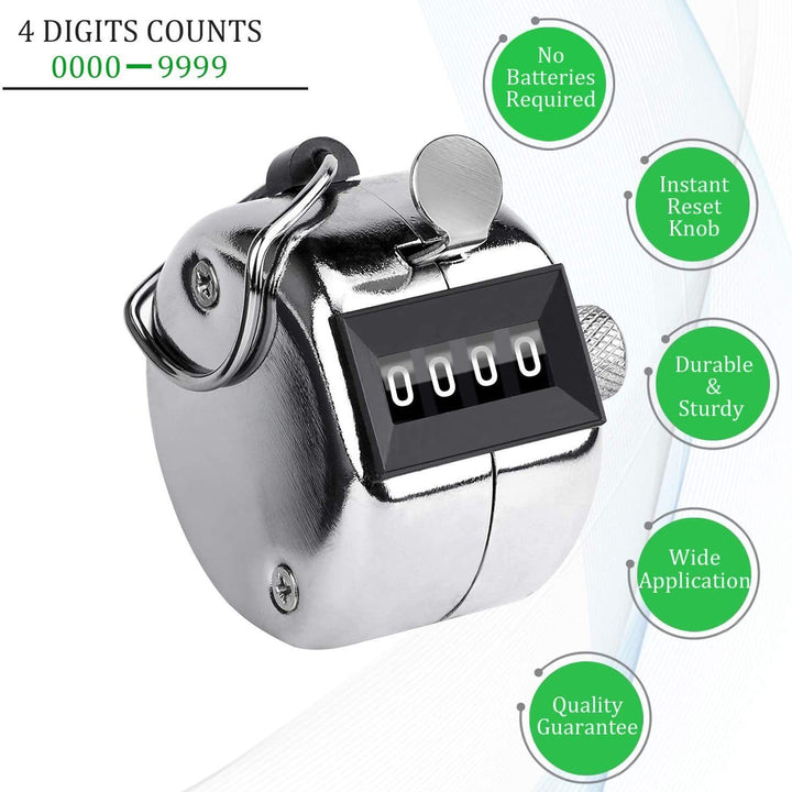 1550 4 Digits Hand Held Tally Counter Numbers Clicker