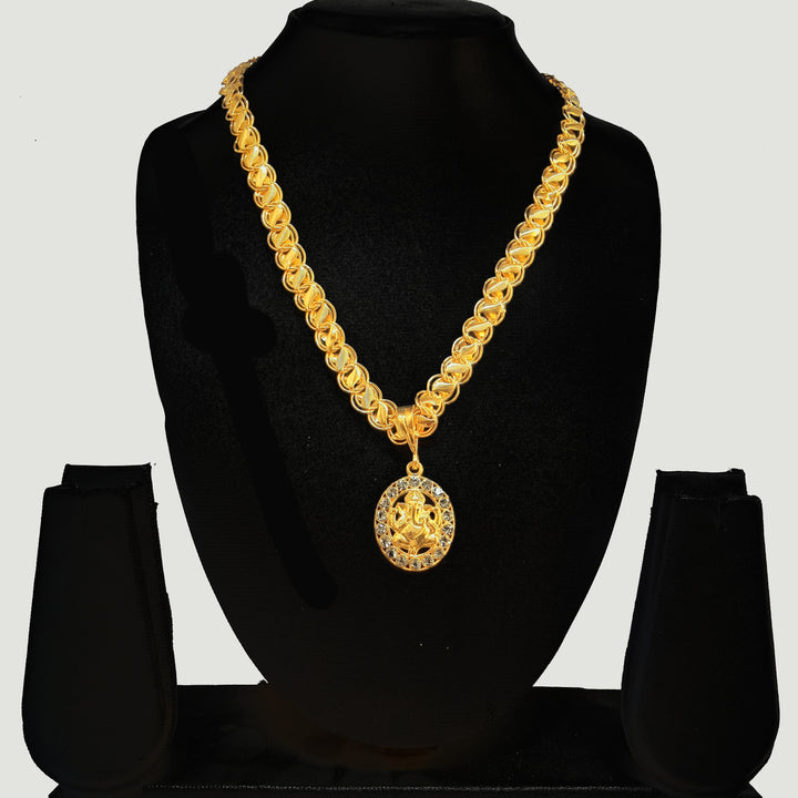 Luxurious Men's Gold Plated Pendant With Chain Vol 4