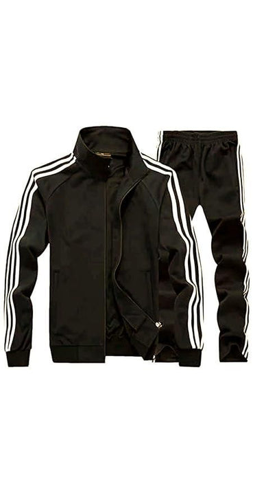 Men's Side Stripe 4 Way Polyester Track Suit