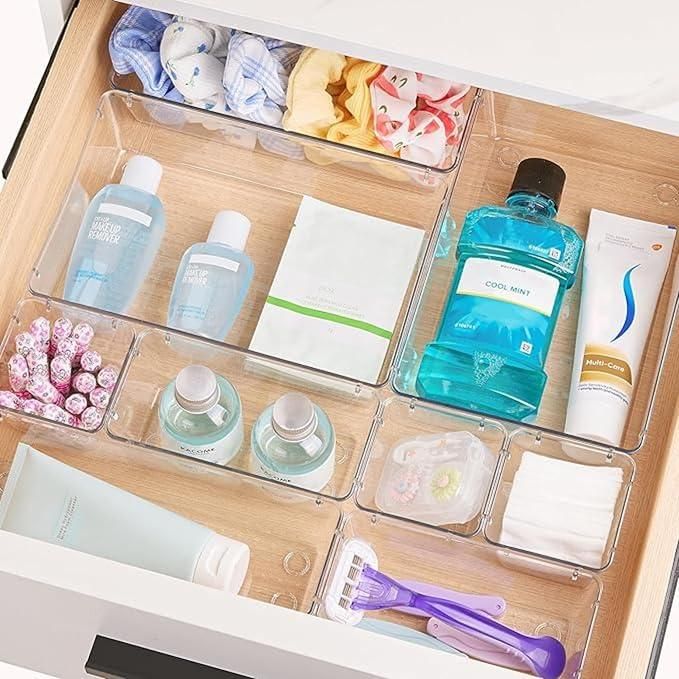 7Pcs Acrylic Drawer Storage Organiser