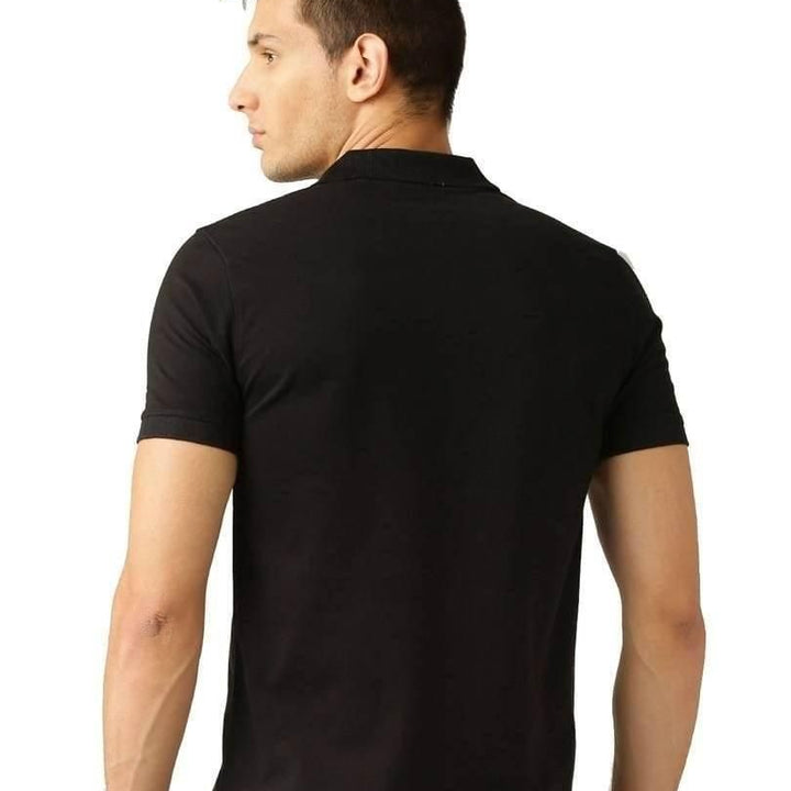 Cotton Blend Solid Half Sleeves Mens Polo Neck T-Shirt (Pack of 4)