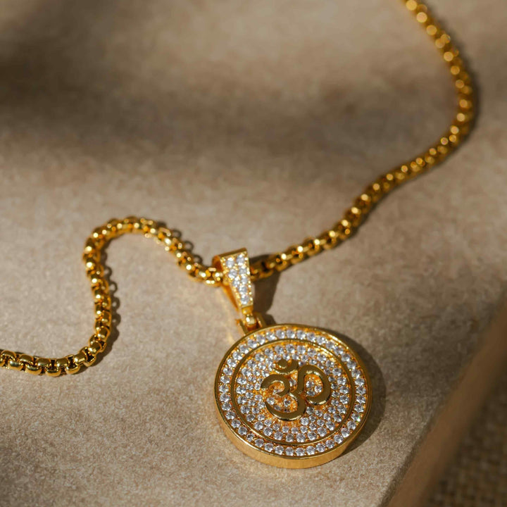 Om Symbol Pendant With Chain