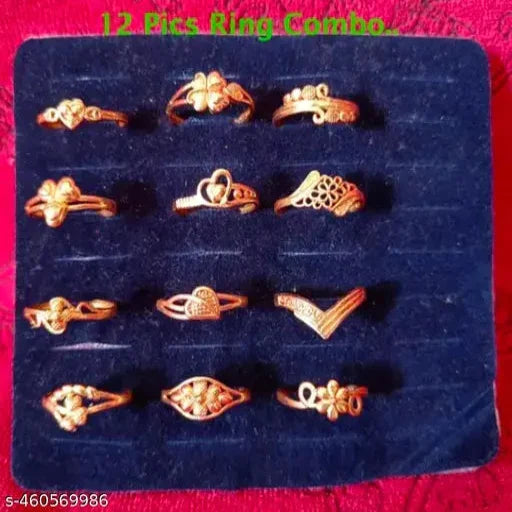 12 pis combo rings female & girl - Springkart 