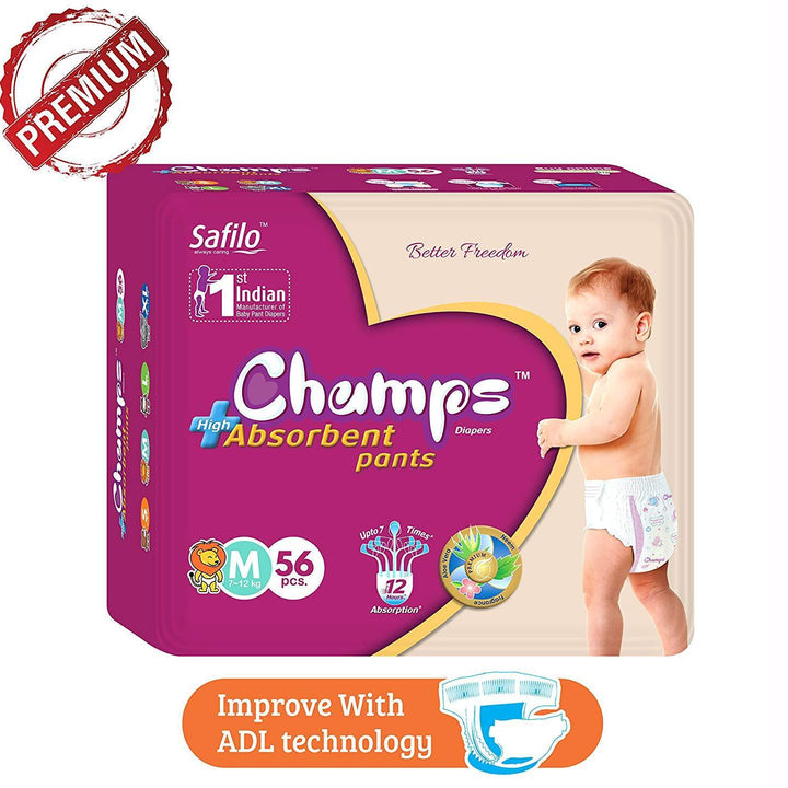 952 Premium Champs High Absorbent Pant Style Diaper Medium Size 40 Pieces (952_medium_40)