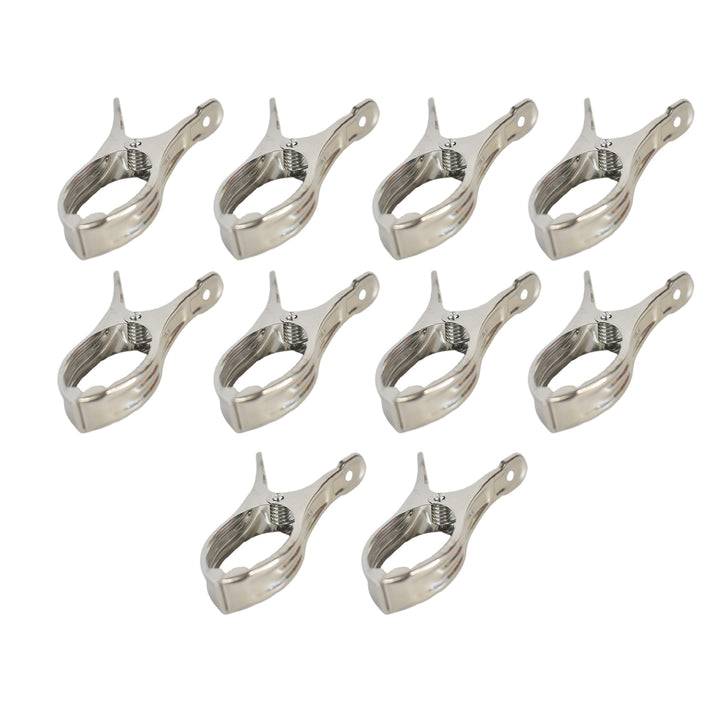 Stainless Steel Clothes Pins Beach Towel Clips (10 Pcs Set)