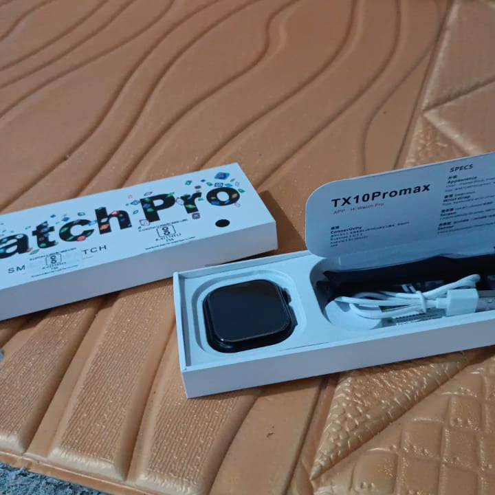 Tx10 Pro Max Large Display Wireless Charging Smartwatch (1 Pc)