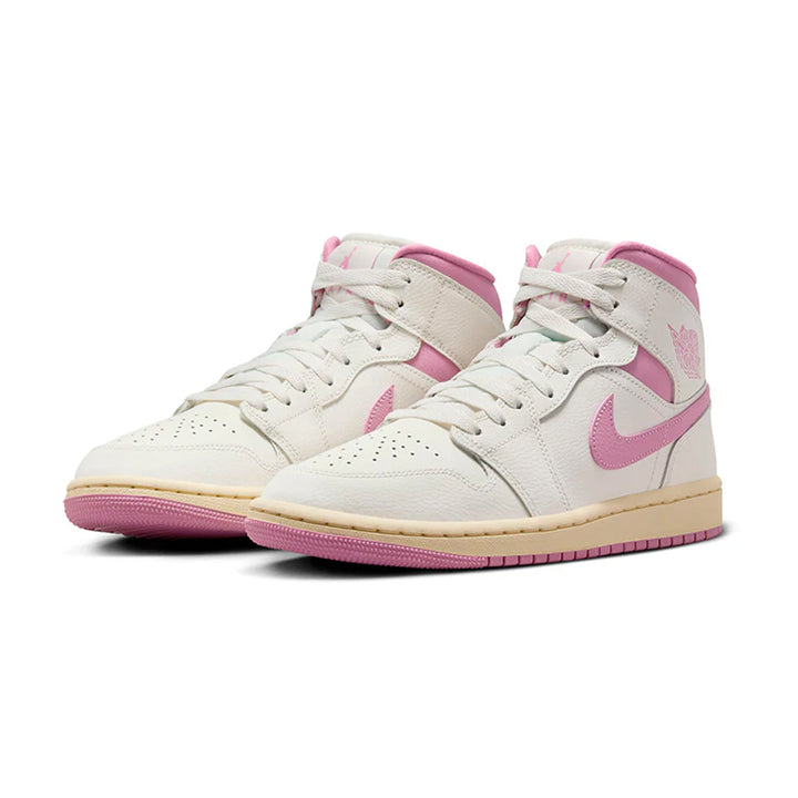 Wmns Jordan 1 Mid 'Sail/Pink/Coconut Milk'
