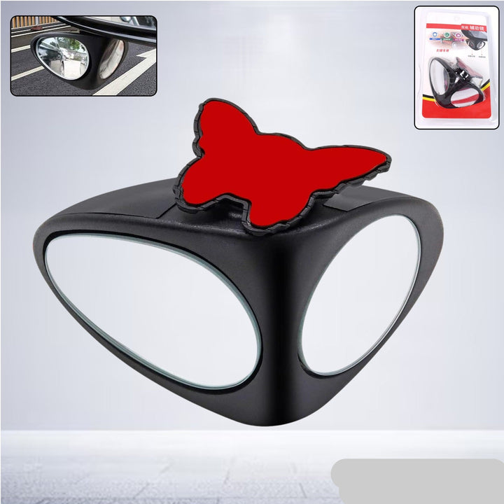 2 In 1 Car Blind Spot Mirror 360 Rotation Adjustable Hd Glass (1 Pc)