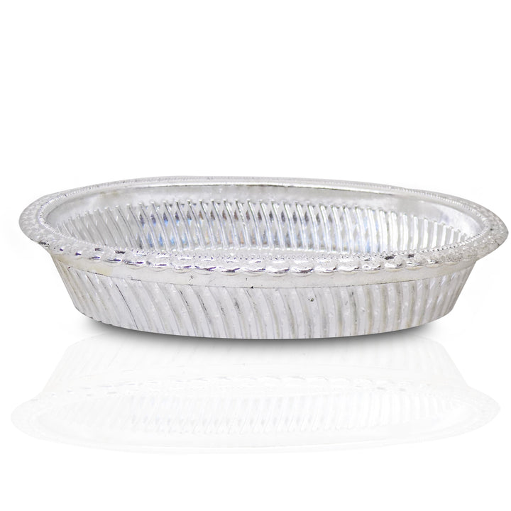2090 Multipurpose Royal Design Oval Silver Gift Tray