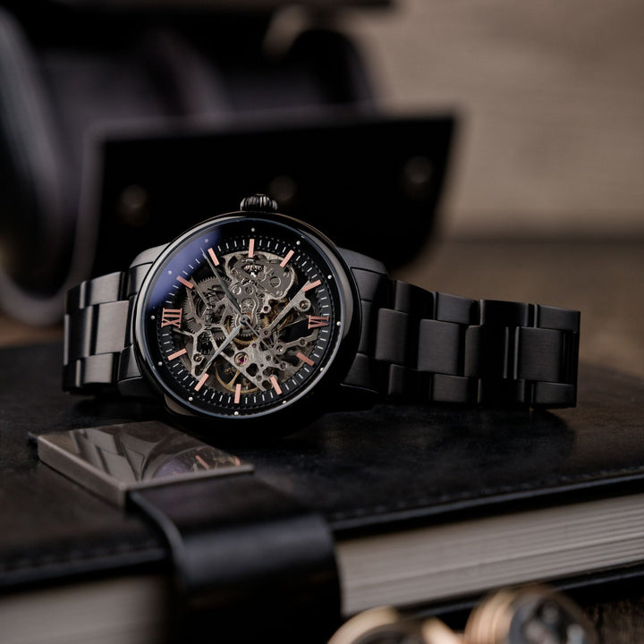 Earnshaw Cornwall Skeleton Automatic Regal Black