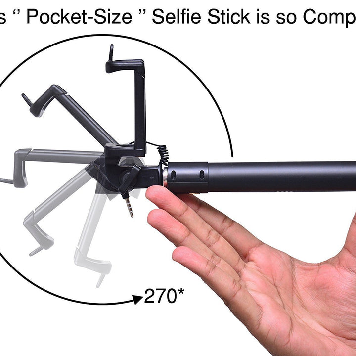 1347 Selfie Sticks Box With Aux Wire For All Smart Phones