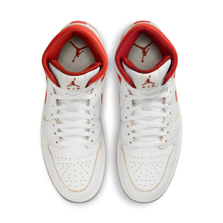 AIR JORDAN 1 MID SE 'White/Dune Red'