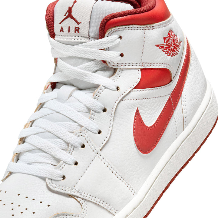 AIR JORDAN 1 MID SE 'White/Dune Red'