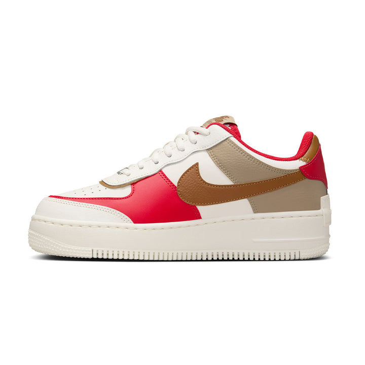 Wmns Air Force 1 Shadow 'Phantom/Light British Tan-Fire Red-Khaki'