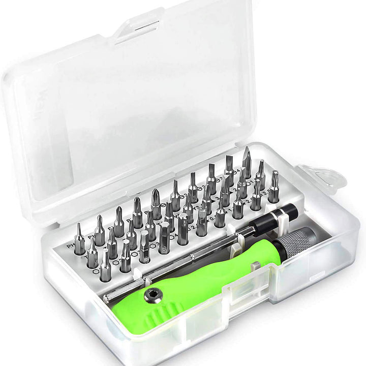 1557 32 In 1 Mini Screwdriver Bits Set With Magnetic Flexible Extension Rod