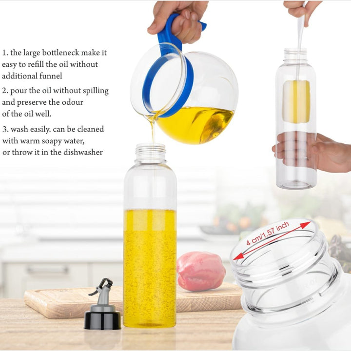 2346 Oil Dispenser Transparent Plastic Oil Bottle   1 Liter
