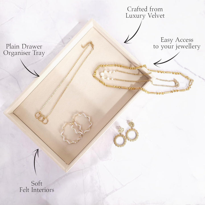 Velvet Jewellery Tray 21x12cm (1pc)