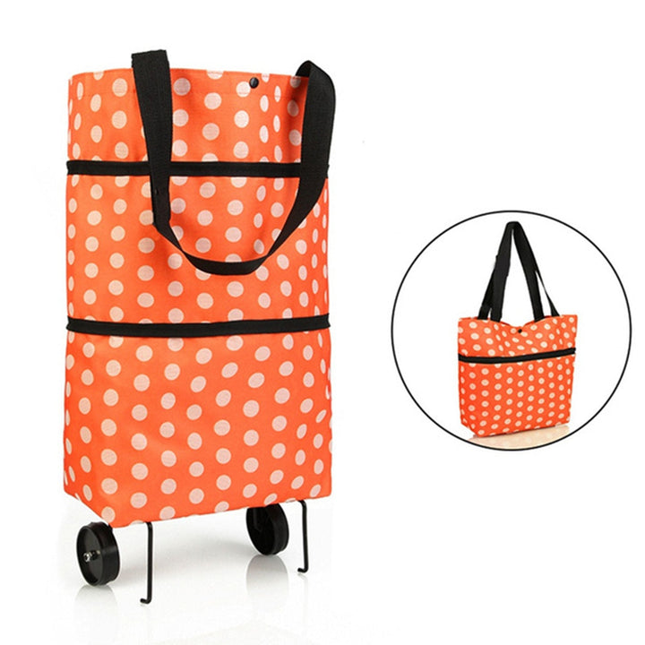 1652 Folding Cart Bags Trolley Shopping Bag For Travel Luggage