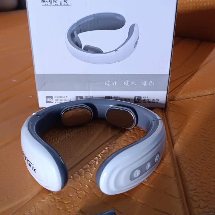 2 Heads Smart Electric Neck And Back Pulse Massager (1 Pc  Mix Design)