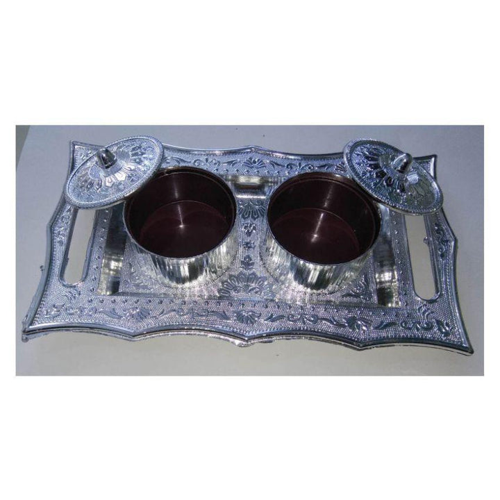 2227 Multipurpose Decorative Multi Storage Mukhwas Daniserving Tray