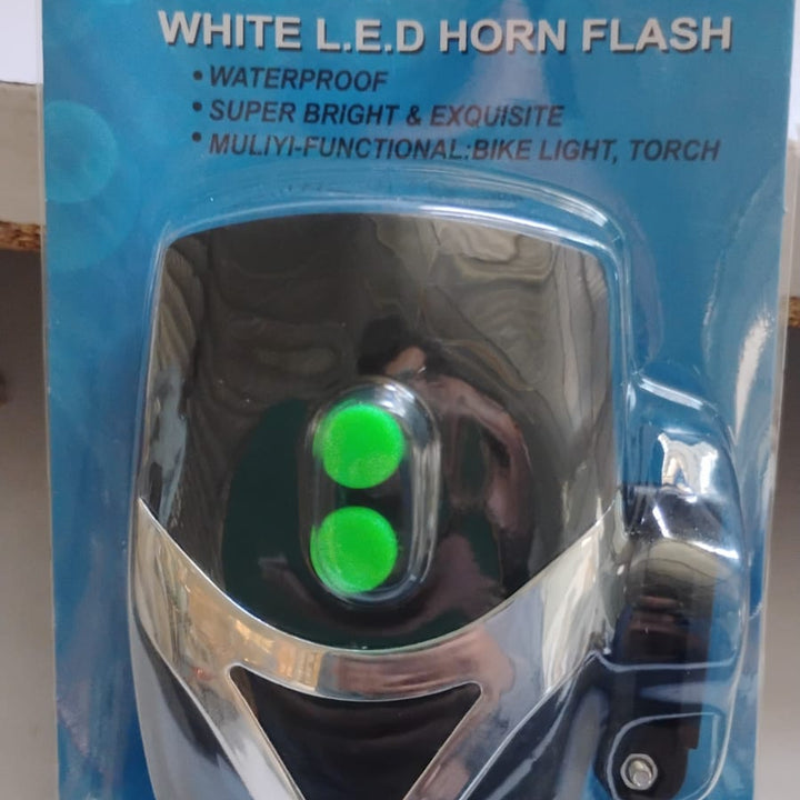Bicycle 3 Led White Headlight Lamp (1 Pc  Battery Not Included)