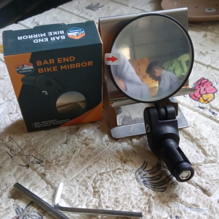 8505 Bar End Bike Mirror Safe Rearview Mirror 360 Rotatable  Foldable Safety Bicycle Rear View Mirror Mirror Durable Bike Mirror (1 Pc)