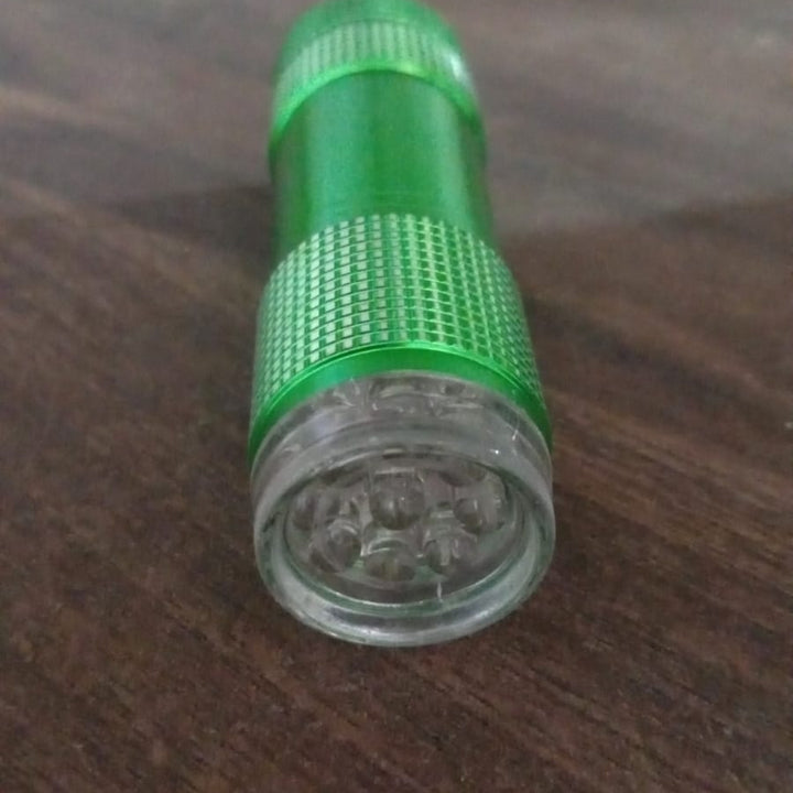 Super-bright Mini 9 Led Bulb Pocket Torches - Small Torch Flashlight For Camping Hiking Diy Travelling Outdoors And More3 Battery Operated (Battery Not Included  1 Pc)