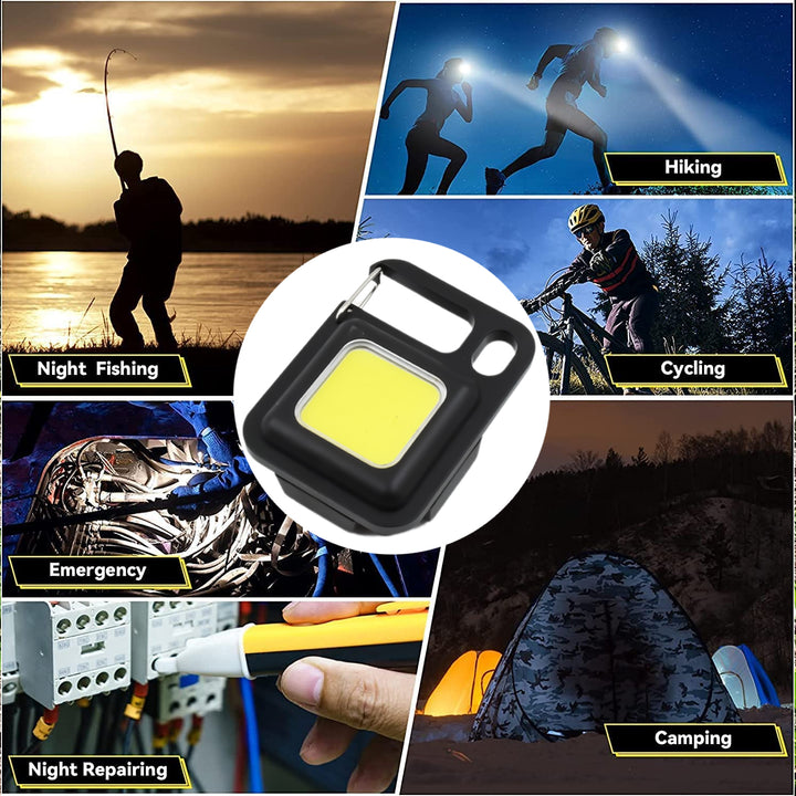 17784 Led Battery Operated Keychain Flashlight Small Work Light Withfolding Bracket Bottle Opener For Camping Hiking Emergency (1 Pc  Moq - 36 Pcs)
