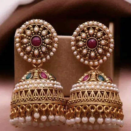 Traditional High Quality Best Jumar Oxidize Gold Look Stone Type