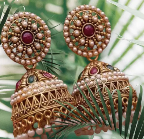 Traditional High Quality Best Jumar Oxidize Gold Look Stone Type