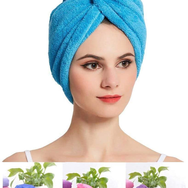 1408 Quick Turban Hair-drying Absorbent Microfiber Toweldry Shower Caps
