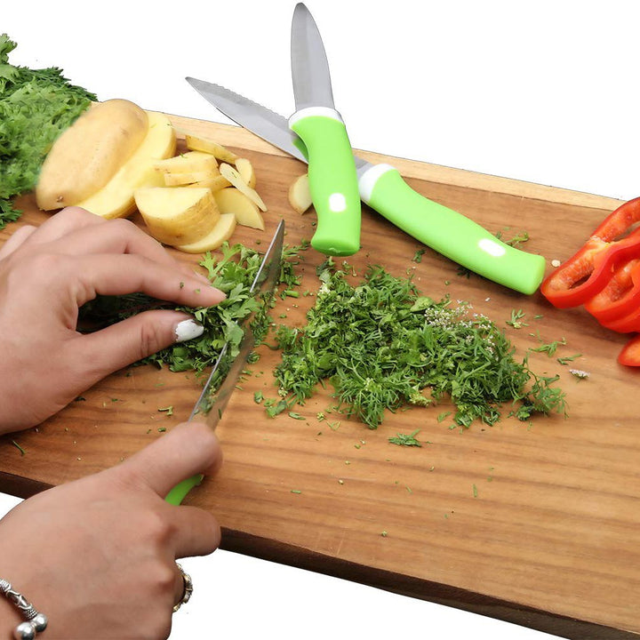 2211 Stainless Steel Knife  Peeler Set With Stand - 6 Pcs