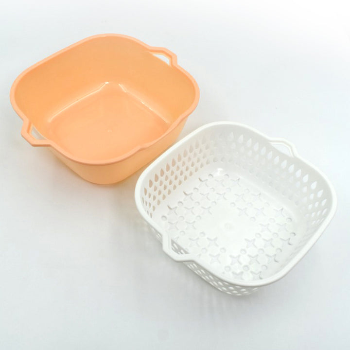 2785 2 In 1 Basket Strainer To Rinse Various Types Of Items Like Fruits Vegetables Etc.