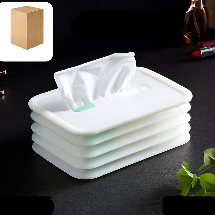 17576 Tissues Holder Silicone Simple Tissue Box Tissues Cylinder Tissues Cube Box Tissue Holder For Bathroom Office Car Bedroom For Bathroom Room Office Car
