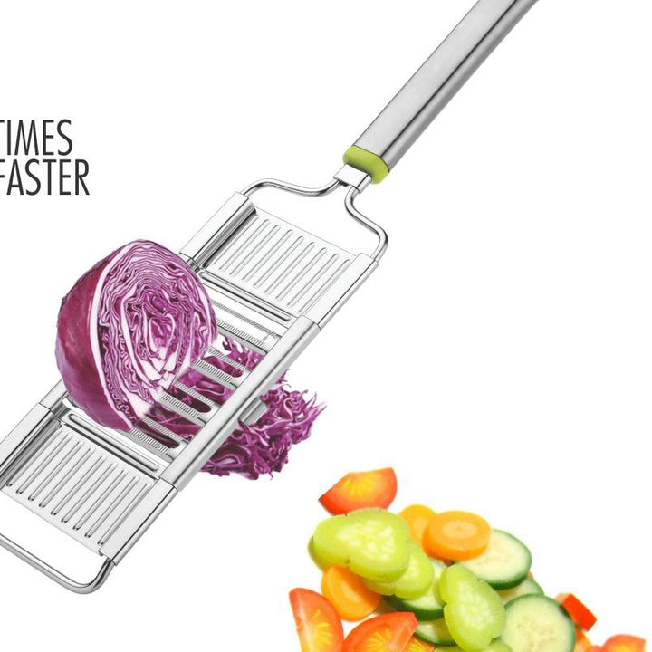 2142 6 In 1 Stainless Steel Kitchen Chips Chopper Cutter Slicer And Grater With Handle