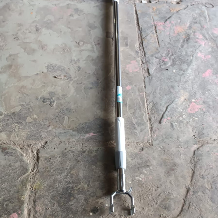 Stainless Steel Telescopic Pole Clothes Hooks Hanger (1 Pc  155 Cm)