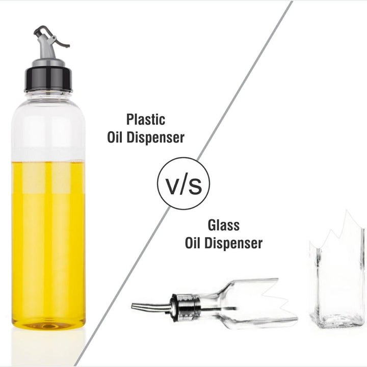 2346 Oil Dispenser Transparent Plastic Oil Bottle   1 Liter