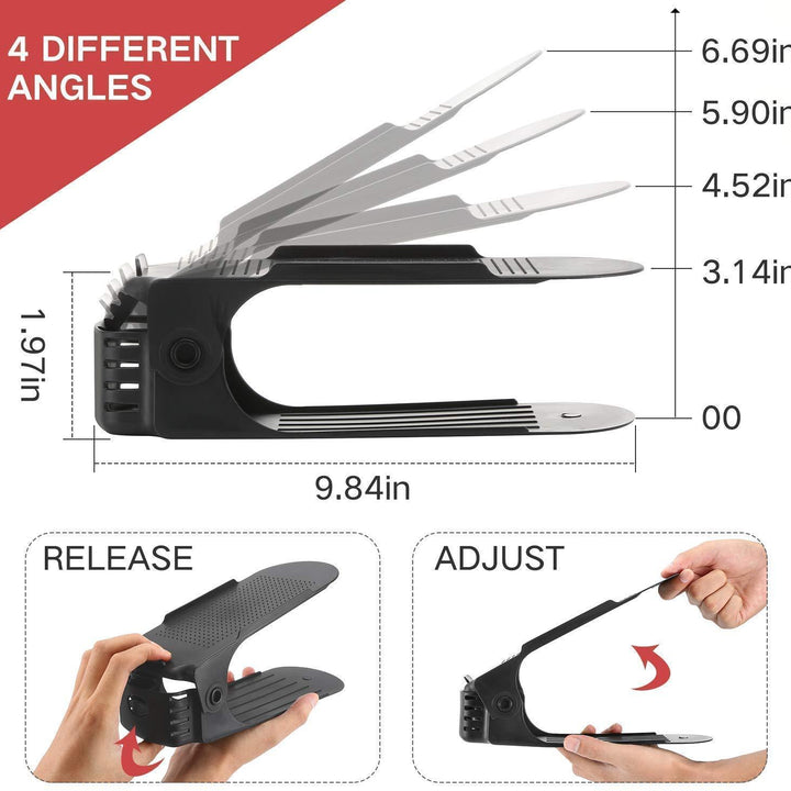 1336 Adjustable Folding Shoe Slots Organizer