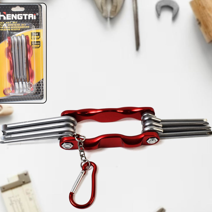 Portable 8 In 1 Multifunctional Cycling Bike Repair Tool Set Wrench Screwdriver Tools