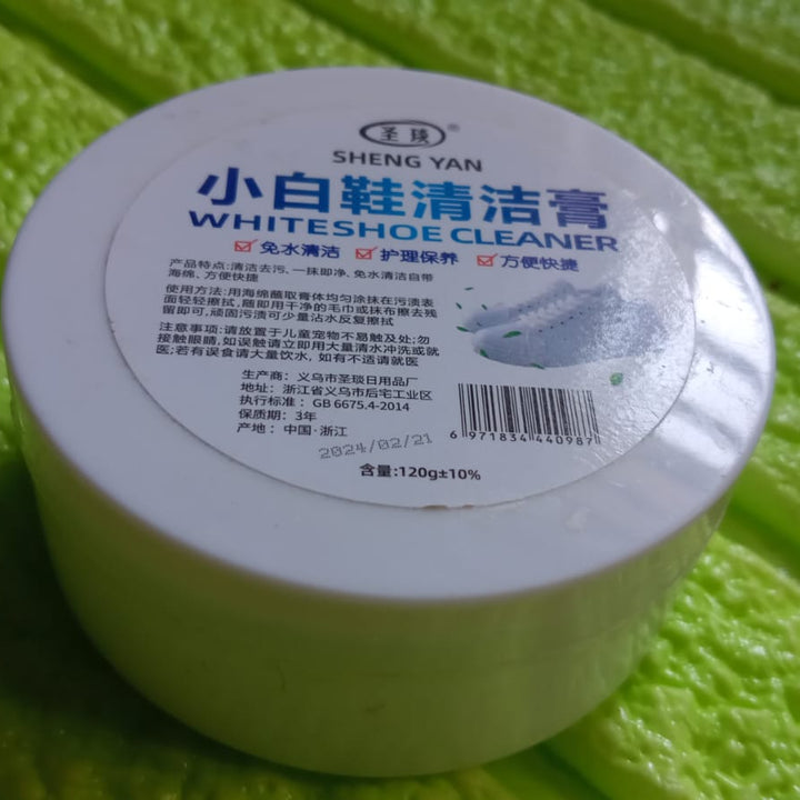 Stain Remover Cleansing Cream for Shoe Polish Sneaker Cleaning Kit Shoe Eraser Stain Remover White Rubber Sole Shoe Cleaner White Shoe Cleaning Cream Stain Remover (120 Gm Approx) - Springkart 