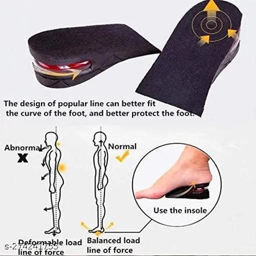 3 Layer Orthopedic Silicone 6 Cm Height Increasing Increaser Shoes Insoles For Men and Women - Springkart 